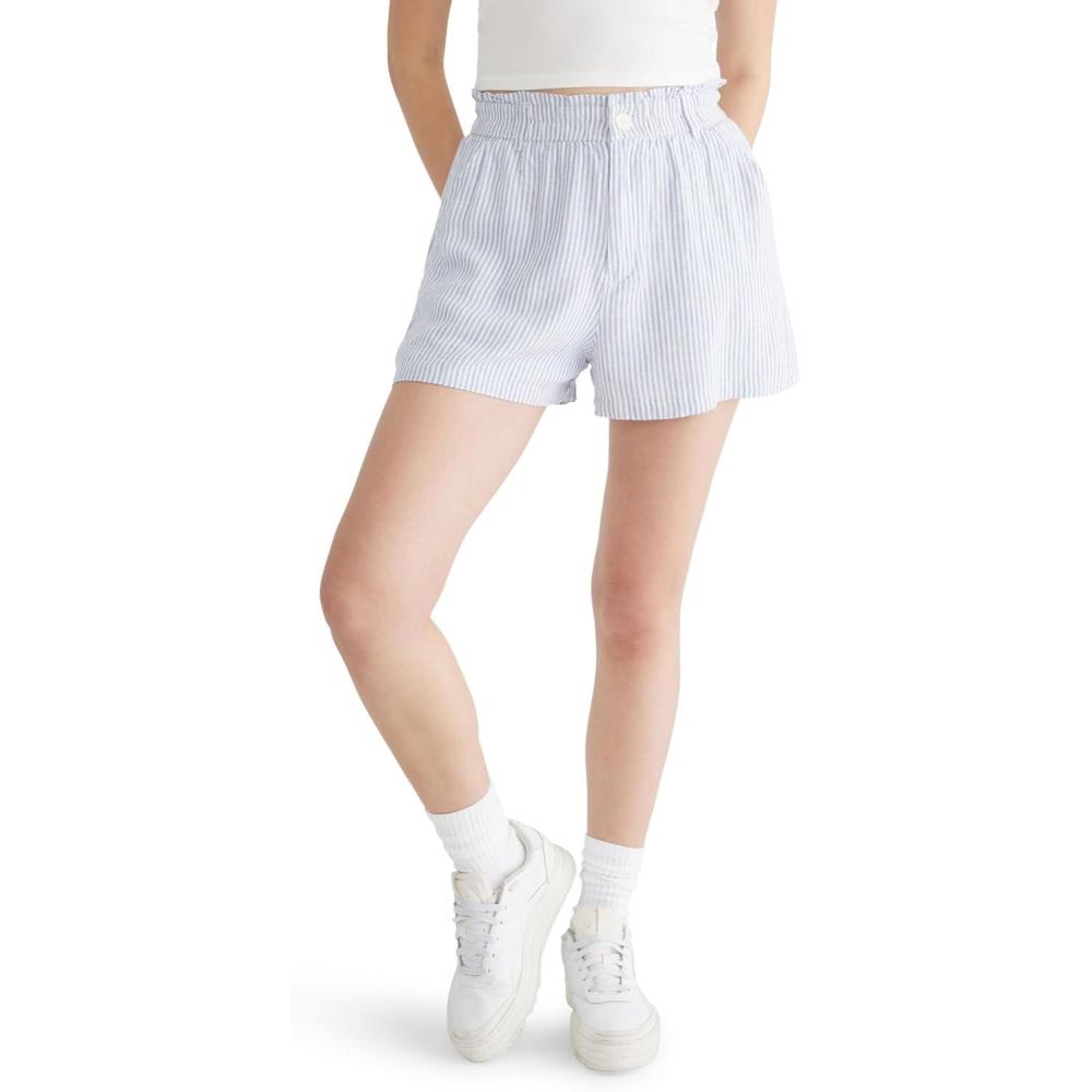 imageAEROPOSTALE Womens HighRise Linen ShortsBlue