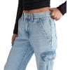 imageAEROPOSTALE Womens High Rise Wide Leg Cargo JeansMedium Wash