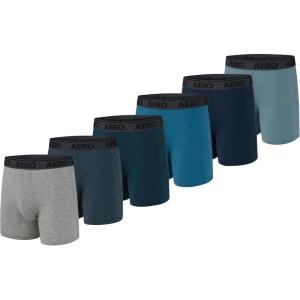 imageAeropostale Mens Boxer BriefsCotton Stretch Boxer Briefs UnderwearHeatherNauticalTealBlueNavyBaby Blue