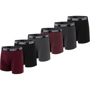 imageAeropostale Mens Boxer BriefsCotton Stretch Boxer Briefs UnderwearRedCharcoalBlackBlueBlack