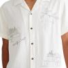imageAEROPOSTALE Mens Short Sleeve Amalfi Coast Embroidered Camp ShirtIvory