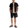 imageAEROPOSTALE Mens Short Sleeve Embroidered Floral Linen ShirtBlack