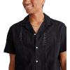 imageAEROPOSTALE Mens Short Sleeve Textured Eyelet ShirtBlack