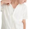 imageAEROPOSTALE Mens Short Sleeve Textured Eyelet ShirtIvory