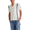 imageAEROPOSTALE Mens Striped OpenKnit Buttoned Sweater PoloBlue