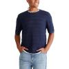imageAEROPOSTALE Mens Horiztonal Textured Stripe Sweater TeeBlue