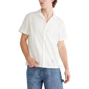 imageAEROPOSTALE Mens Short Sleeve Textured Eyelet ShirtIvory