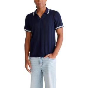 imageAEROPOSTALE Mens Tipped OpenKnit Sweater PoloNavy
