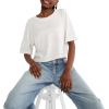 imageAEROPOSTALE Womens Cropped Boyfriend Graphic TeeIvory