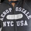 imageAEROPOSTALE Womens Knit Arch Zip Front Fleece Hoodie