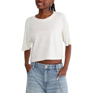 imageAEROPOSTALE Womens Cropped Boyfriend Graphic TeeIvory