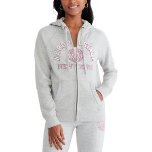 imageAEROPOSTALE Womens Full Zip HoodieNew York CrestLight Grey