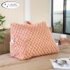 imageAeropostale Wedge Pillow 24quotx18quot Checkerboard GreyHoney Comb Blush