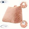 imageAeropostale Wedge Pillow 24quotx18quot Checkerboard GreyHoney Comb Blush