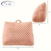 imageAeropostale Wedge Pillow 24quotx18quot Checkerboard GreyHoney Comb Blush