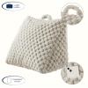 imageAeropostale Wedge Pillow 24quotx18quot Checkerboard GreyHoney Comb Grey