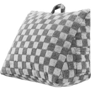 imageAeropostale Wedge Pillow 24quotx18quot Checkerboard GreyCheckerboard Grey