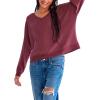 imageAEROPOSTALE Womens Cozy Waffle TeeBurg Hush