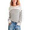 imageAEROPOSTALE Womens Stripe Oversized CrewneckTofu