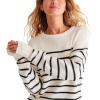imageAEROPOSTALE Womens Stripe Oversized CrewneckTofu