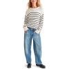 imageAEROPOSTALE Womens Stripe Oversized CrewneckTofu