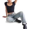 imageAEROPOSTALE Womens Seamless Cinch Fit Baby TeeBlack