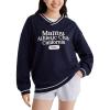 imageAEROPOSTALE Womens Malibu Athletic Oversized VNeck SweatshirtNavy