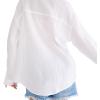imageAEROPOSTALE Womens Long Sleeve Gauzy Oversized ShirtBleach