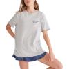 imageAEROPOSTALE Womens Oversized Boyfriend Graphic TeeLight Heather Grey