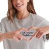 imageAEROPOSTALE Womens Oversized Boyfriend Graphic TeeLight Heather Grey