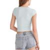 imageAEROPOSTALE Womens Seriously Soft Rib Scoop Neck Baby TeeBlue Haze