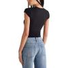 imageAEROPOSTALE Womens Seriously Soft Rib Scoop Neck Baby TeeDark Black
