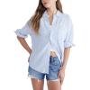 imageAEROPOSTALE Womens Stripe Relaxed Button Down ShirtBlue