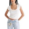 imageAEROPOSTALE Womens Seriously Soft Rib Scoop Neck Baby TeeCream