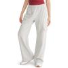 imageAEROPOSTALE Womens Low Rise Wide Leg Cargo PantsLight Heather Grey