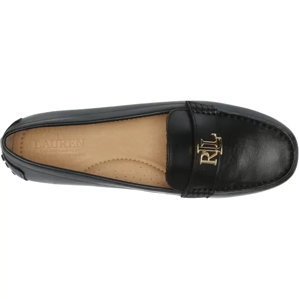 Lauren Ralph Lauren Womens Barnsbury Burnished Leather Driver Driving Style LoaferBlack