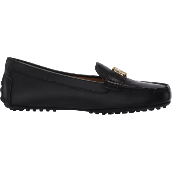 Lauren Ralph Lauren Womens Barnsbury Burnished Leather Driver Driving Style LoaferBlack