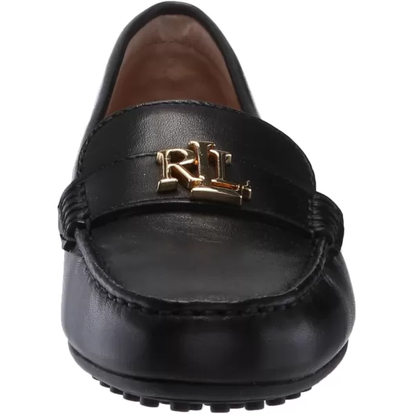 Lauren Ralph Lauren Womens Barnsbury Burnished Leather Driver Driving Style LoaferBlack