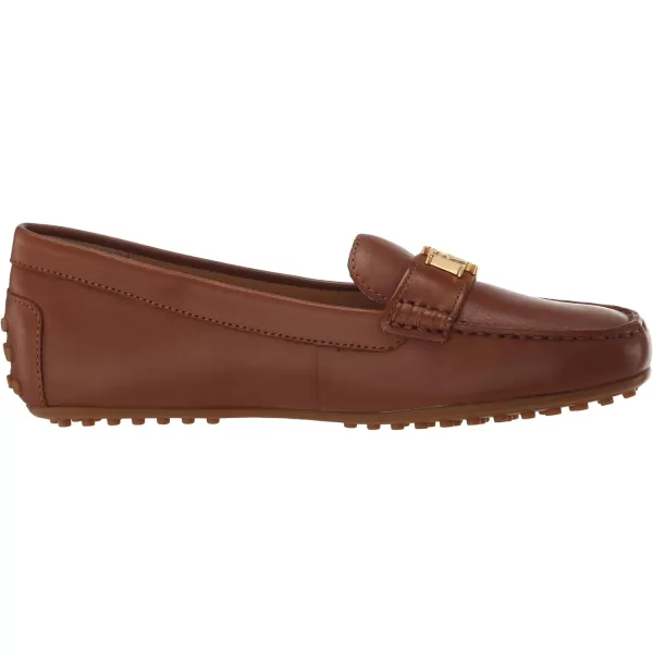 Lauren Ralph Lauren Womens Barnsbury Burnished Leather Driver Driving Style LoaferBrown