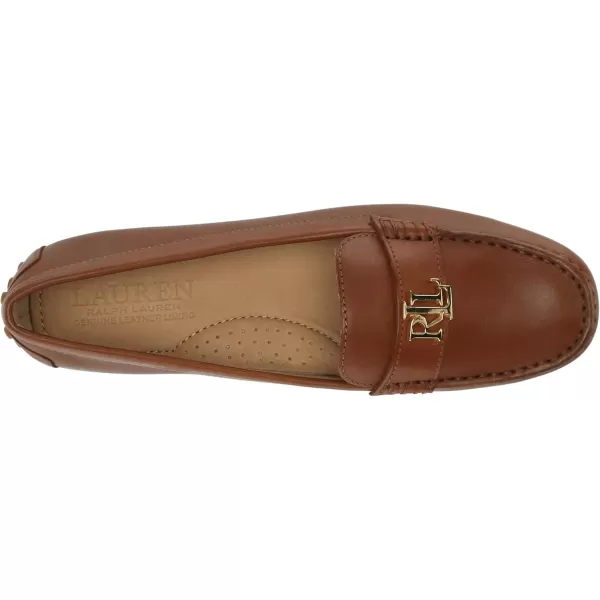 Lauren Ralph Lauren Womens Barnsbury Burnished Leather Driver Driving Style LoaferBrown