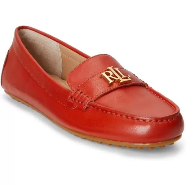 Lauren Ralph Lauren Womens Barnsbury Nappa Leather Driver Driving Style LoaferRed Sunstone