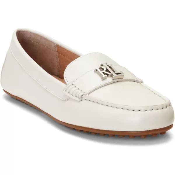 Lauren Ralph Lauren Womens Barnsbury Nappa Leather Driver Driving Style LoaferSoft White