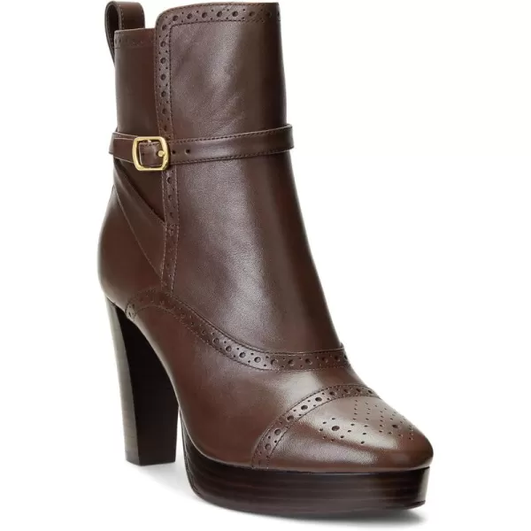 Lauren Ralph Lauren Womens Mckinsey Ankle BootChestnut Brown