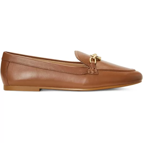 Lauren Ralph Lauren Womens Averi Nappa Leather LoaferDeep Saddle Tan