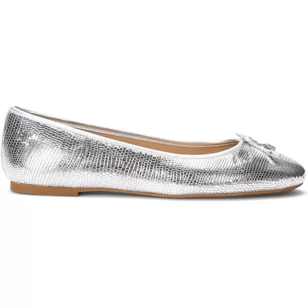 Lauren Ralph Lauren Womens Jayna Ballet FlatPolished Silver