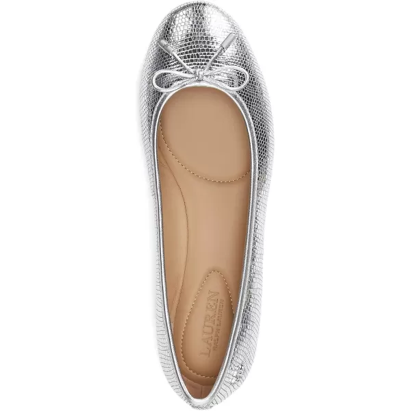 Lauren Ralph Lauren Womens Jayna Ballet FlatPolished Silver