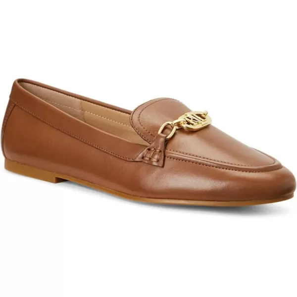 Lauren Ralph Lauren Womens Averi Nappa Leather LoaferDeep Saddle Tan