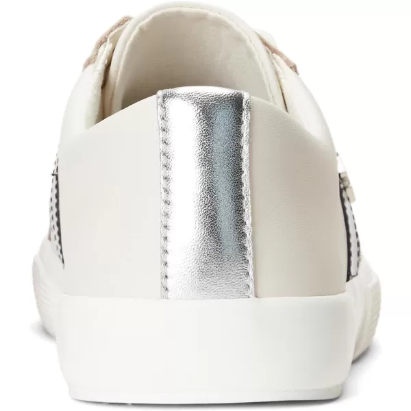 LAUREN Ralph Lauren Womens Janson Sneaker Ballet FlatSoft WhitePolished SilverBlack