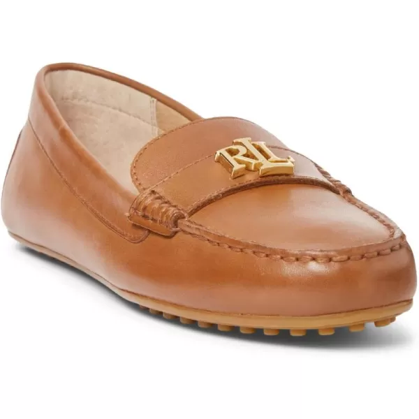 LAUREN Ralph Lauren Womens Barnsbury Driving Style LoaferDeep Saddle Tan