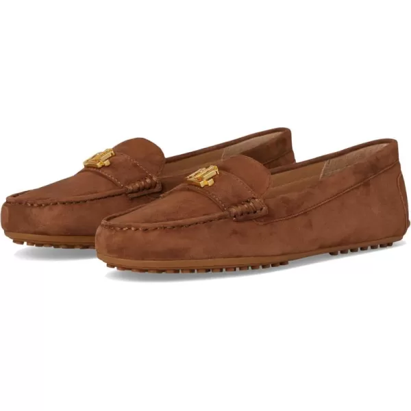 Lauren Ralph Lauren Womens Barnsbury Suede Loafer Driving StyleTobacco